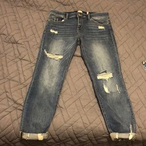 Sneak Peek distressed denim